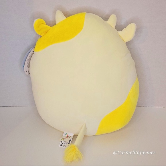 DAGMAR 🍋🐄 FTM Yellow Lemon Cow Original Squishmallow By Kellytoy NWT - Picture 4 of 9